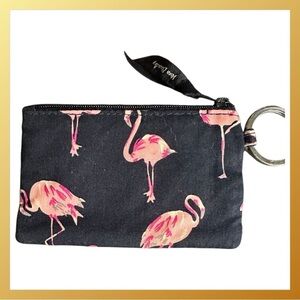 Vera Bradley Pink Flamingo Lighten Up ID Coin Purse